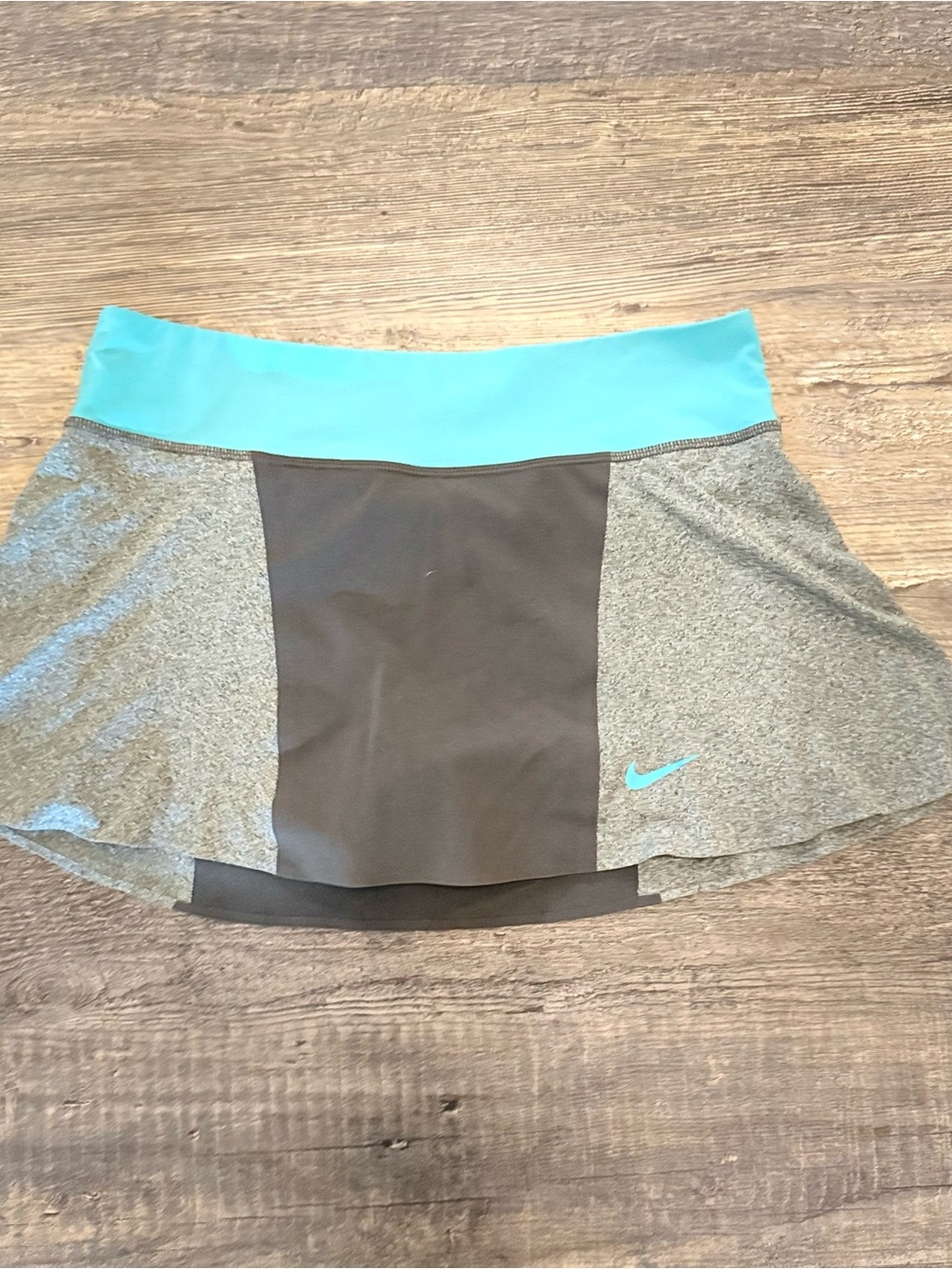 Nike Gray and Teal Athletic Skater Skirt